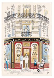 Кухонное полотенце Winkler Façade Boulangerie, белый - текстиль - 48 x 1 x 72 см