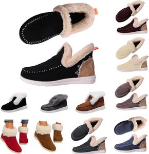 Тапочки для женщин и мужчин для дома и улицы, зимние теплые пушистые домашние тапочки, ботинки с эффектом памяти, уютные тапочки, слипоны, кроссовки унисекс Baimiu, черный