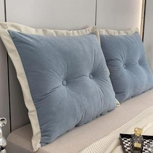 Generic Подушка для спинки кровати двусторонняя со съемным чехлом Blue1