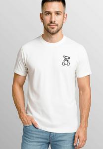 Футболка Neverless MIT LOGO TEDDY BÄR POLYGON STYLE FASHION, Weiß/White