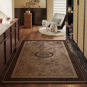 Budis Ковер 120х120 см для прихожей в винтажном французском стиле, водонепроницаемый, нескользящий, грязеотталкивающий, съемный