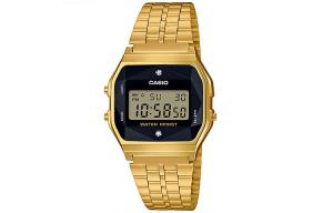 Часы Casio Vintage, арт. A159WGED-1, золотой/бриллианты