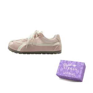 Alxnan Женские кэжуал кеды лоу-топ розовые, цвет Pink