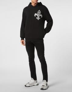 Толстовка с капюшоном Chrome Philipp Plein, цвет Black/Silver