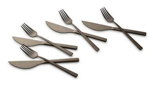 Столовые приборы для пиццы на 4 персоны нержавеющая сталь Echtwerk, черный