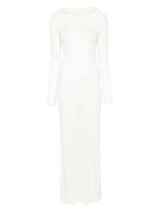 Платье макси из тонкого трикотажа Aya Muse, белый