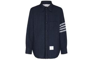 Футболка с четырьмя полосами THOM BROWNE, морской синий