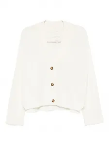 Ребристый кардиган с застежкой на пуговицы LouLou de Saison, нейтральный