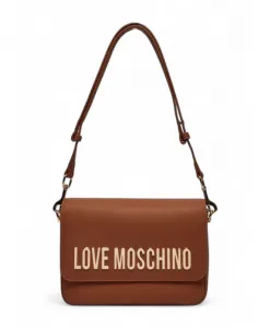 Сумка через плечо из эко-кожи Love Moschino, коричневый