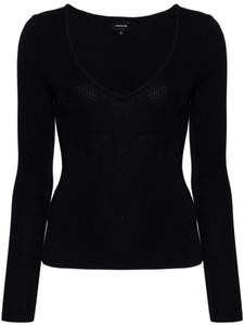 HERSKIND джемпер в рубчик с U-образным вырезом, синий