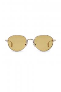 Круглые солнцезащитные очки Bottega Veneta, silver & brown