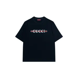 Футболка с принтом логотипа GUCCI, синий