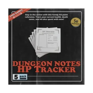 Заметки — HP Tracker (5 шт.), Dungeon Notes & Sticky Notes
