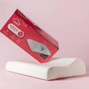 Gowoll Visco Pillow 40x60 Ортопедическая подушка из пены с эффектом памяти Подушка для поддержки шеи высотой 15 см с моющимся чехлом (с поддержкой головы и шеи) MOLN