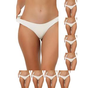 9 пар женского белья low-waist bikini спортивные впитывающие влагу стринги Inspire Chic, White