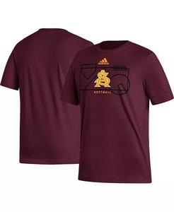 Мужская темно-бордовая футболка Arizona State Sun Devils Locker Lines Softball Fresh Adidas