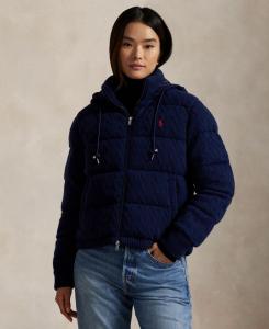 Женская стеганая куртка с капюшоном Polo Ralph Lauren, Spring Navy Heather