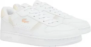 Кроссовки Lacoste для детей и подростков, набор T-Clip, унисекс, белый/светло-розовый