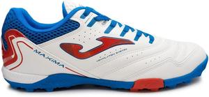 Футбольные бутсы Joma Turf, размер 6.5-12.5 US - Профессиональные бутсы - Верх из микрофибры, хромированная подошва, усиление пятки - Cancha, белый/красный/синий