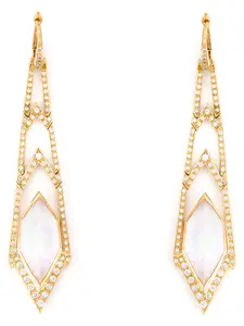 Длинные серьги Crystal Haze с бриллиантами Stephen Webster, металлик