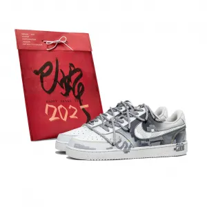 Кроссовки skateboard men's court vision 1 serpent lucky, shopping bag, archive maze low top Nike, черный