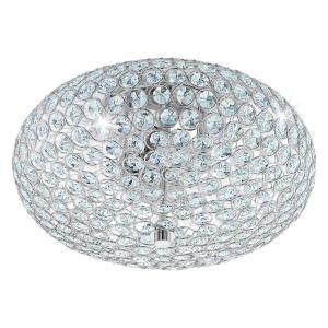 Потолочный светильник Eglo Clemente I, хрустальное стекло / сталь - 2 пламени