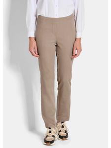 GOLDNER Короткий размер: Узкие трикотажные брюки с эластичным поясом бежевого цвета