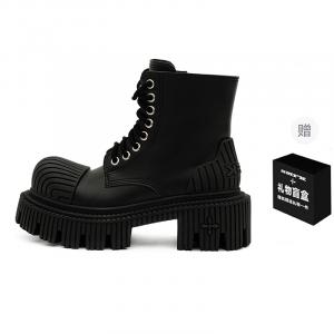 SMFK Женские короткие ботинки Мартин графитово-черные, цвет Graphite Black (Gift)