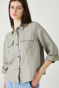 Льняная рубашка Medicine, зеленый