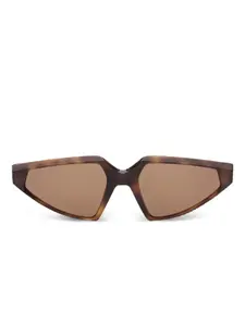 Солнцезащитные очки в геометричной оправе Sportmax, коричневый