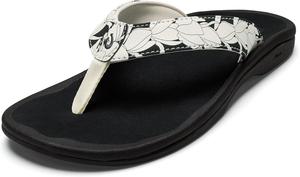 Женские пляжные сандалии OLUKAI Ohana, водонепроницаемые шлепанцы, поддержка свода стопы и комфортная посадка, легкие и прочные, улучшенное сцепление и устойчивость, Lava Rock/Pa\'i