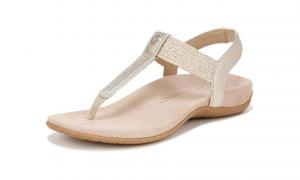 Женские босоножки на каблуке VIONIC Brea - кожа с золотистым металликом Vionic, Gold Metallic