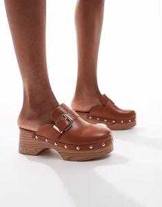 Мюли SEQWL с пряжкой коричневого цвета