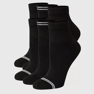Женские полосатые носки Hanes с мягкой подкладкой, 6 пар, цвет Black/White
