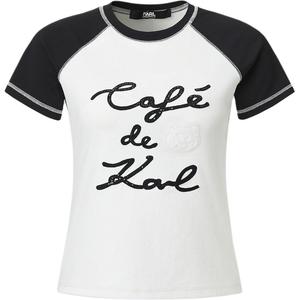 Футболка KARL LAGERFELD SS25 Regular женская KARL LAGERFELD/Karl Lagerfeld Jeans, черный/белый