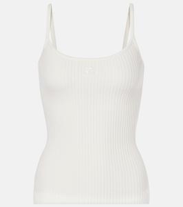 Топ из ребристой вязки Reedition Courrèges, Heritage White