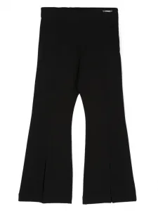 Расклешенные брюки с разрезами TWINSET Kids, черный