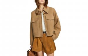 ELLE Пальто женское Caramel Lapel утепленное прямое