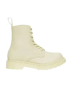 Бежевые повседневные женские кожаные ботильоны Dr. Martens, бежевый