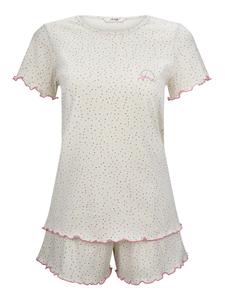 Короткий пижамный комплект Goldenbay Hazel, Light Yellow/Mixed Colors/Wool White