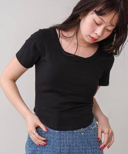 Футболка базовая с закругленным низом Bab, черный