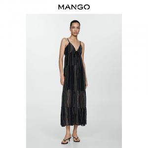 Женское платье Mango на бретельках, черный