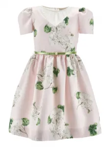 Платье с цветочным принтом Monnalisa, розовый