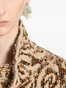 Серьги с камнями DRIES VAN NOTEN, серебяный