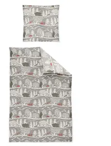 Комплект постельного белья Irisette Fine Flannel Moritz-8415 Размер 155x220+80x80 см Цвет серый-11 Irisette GmbH & Co. KG