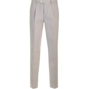 Брюки с заутюженной стрелкой и сужающимися штанинами Brunello Cucinelli, светло-серый