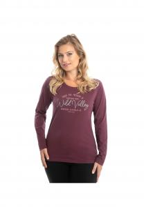 Женская рубашка с длинными рукавами Wild Valley с принтом спереди и круглым вырезом, свитер из 100-процентного хлопка ROADSIGN australia, бордовый