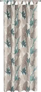 EUROFIRANY | Уличная штора - 155 x 200 см - Водоотталкивающая - Узор "банановый лист" - Идеально подходит для патио Eurofirany