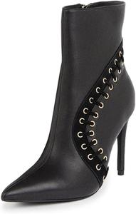 Женские модные ботильоны Miss Left на шпильке с закрытым заостренным носком, боковой молнией, средней высоты голенища, формальные, для бизнеса и клуба, размеры 4-16 US, Black