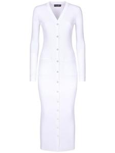 Dolce & Gabbana длинный кардиган в рубчик, белый